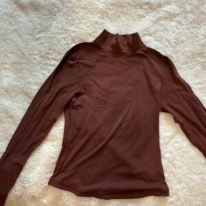 Aerie Chocolate Long Sleeve Turtleneck